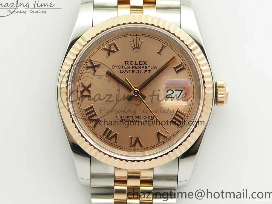 Jubilee RG Dial RG GMF SS 904 Wrapped on RG A2836 Roman Bracelet SS 36mm DateJust Wrapped 116231 0323